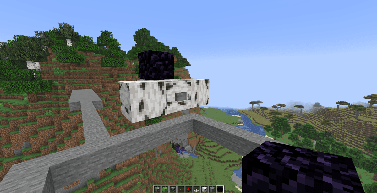 Bottom station: Place an obsidian block so the elevator stops at floor level. Next to the downward-facing observer, place a…