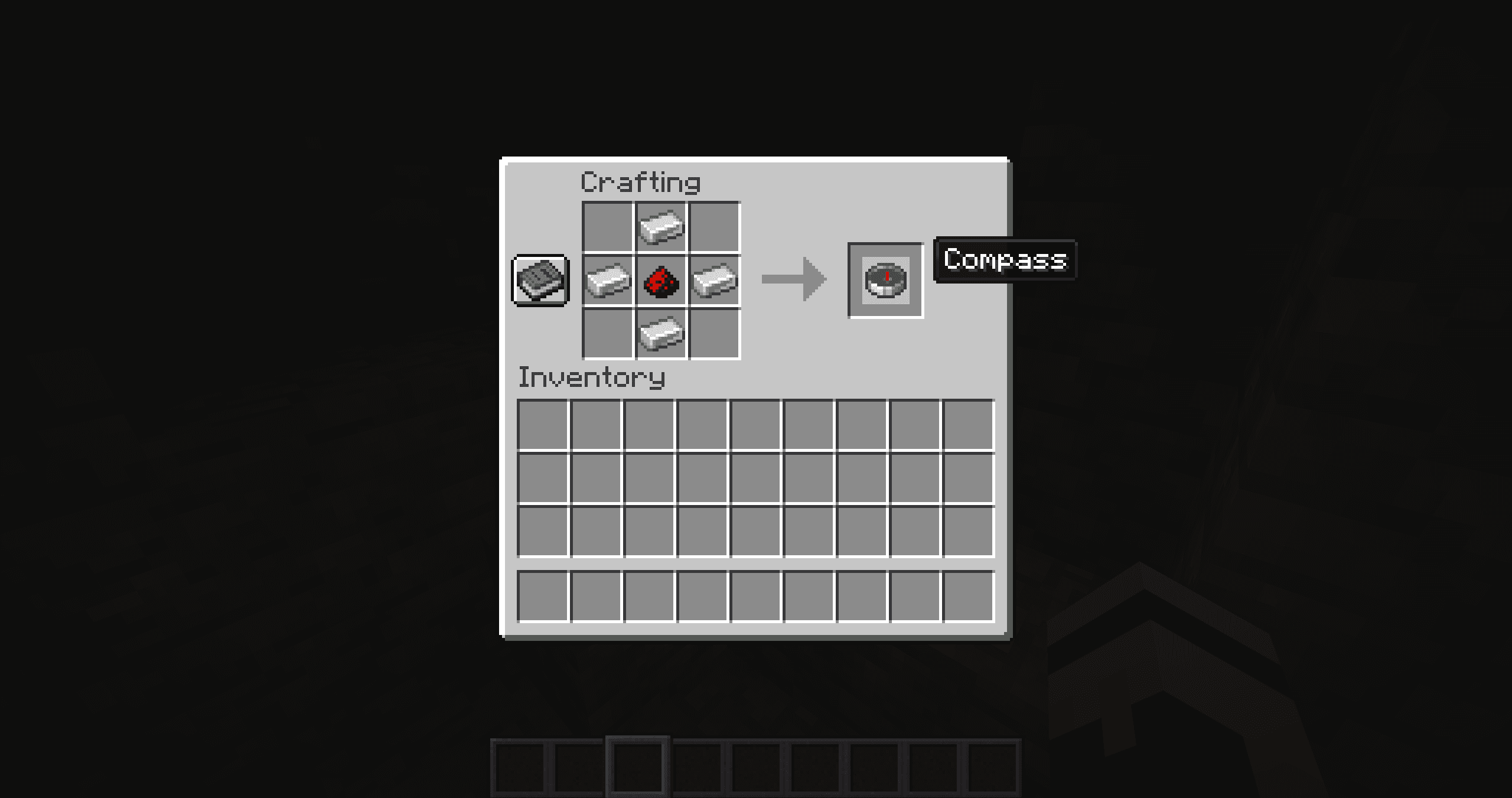 Як зробити компас у Minecraft