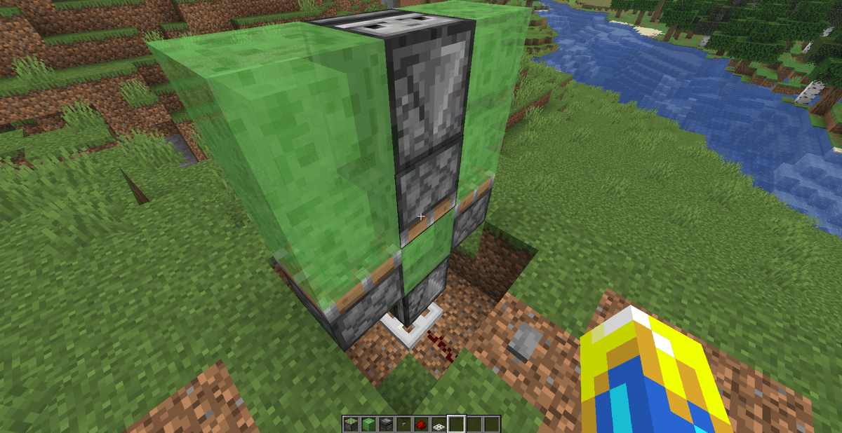 Place an observer facing down with its sensor (eye).Right on top of it, place a sticky piston facing down.Next to the sticky…