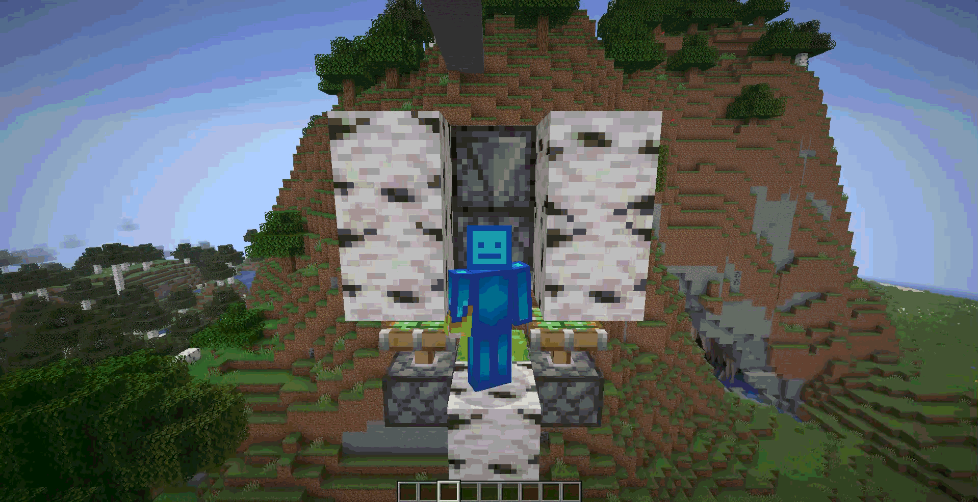 Building blocks for the cabin (you can use glazed terracotta blocks as they don't stick to slime)
