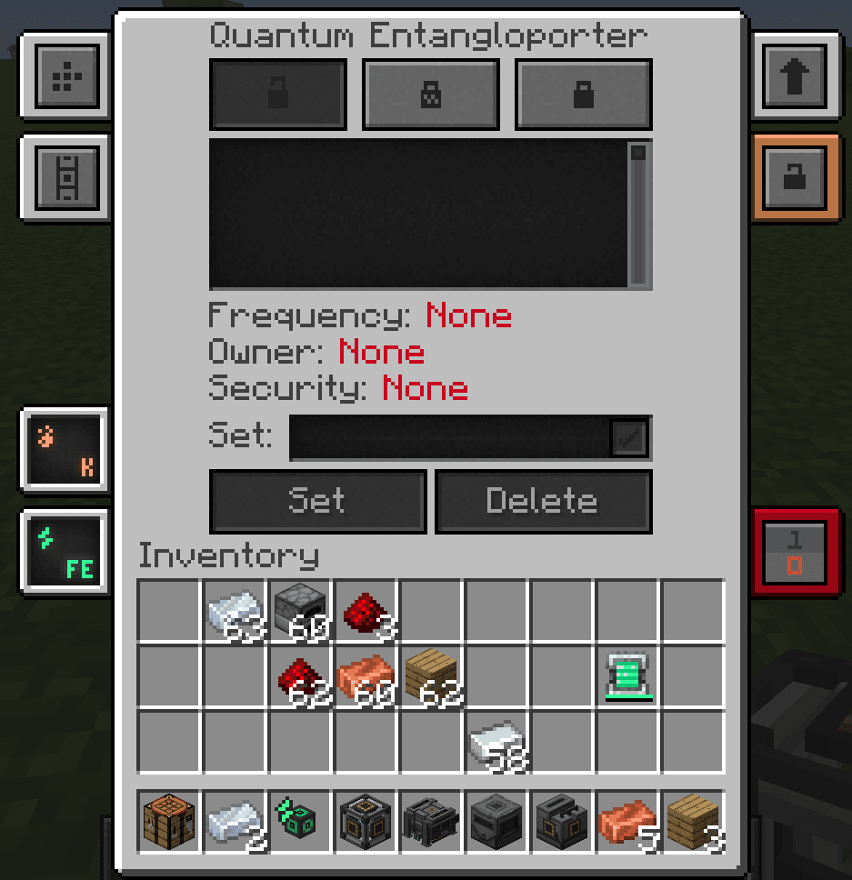 The Quantum Entangloporter is a block that allows you to wirelessly transfer items, liquids, gases, and energy between…