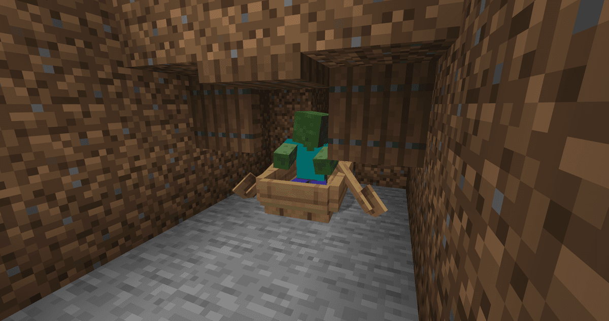 At the intersection between the zombie's section and the villagers' section, place 3 trapdoors in a row — this is the…