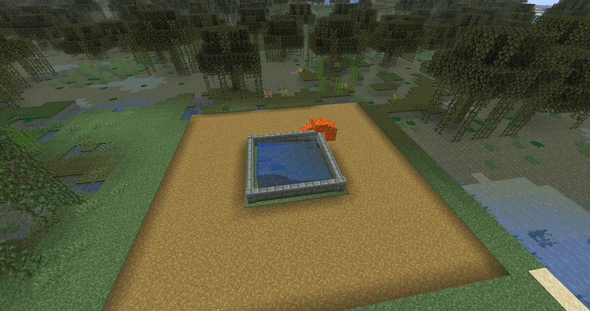 This problem is solved using a shovel. Use the shovel to dig a 6-block-wide perimeter around the wall enclosure — the grass…
