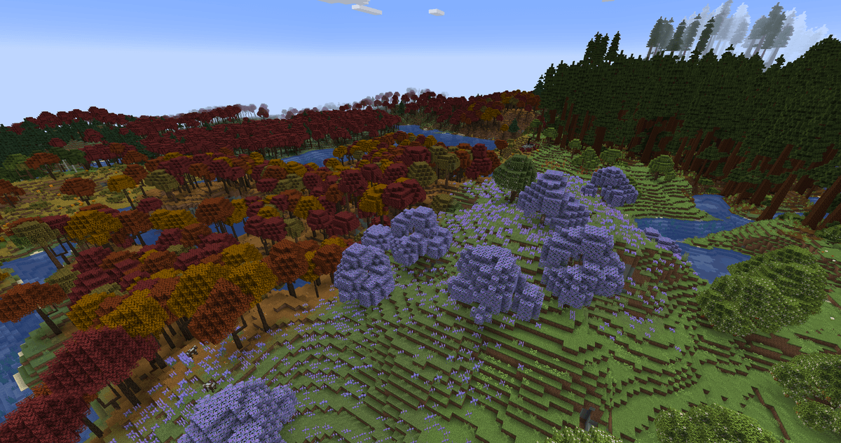If the optional Dynamic Trees + dependency is installed, the add-on additionally replaces the large mushroom-like structures…