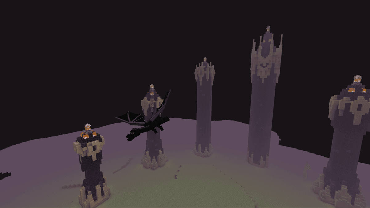 The central island retains the usual start scenario. The player spawns on a platform, in the center stands the exit portal…