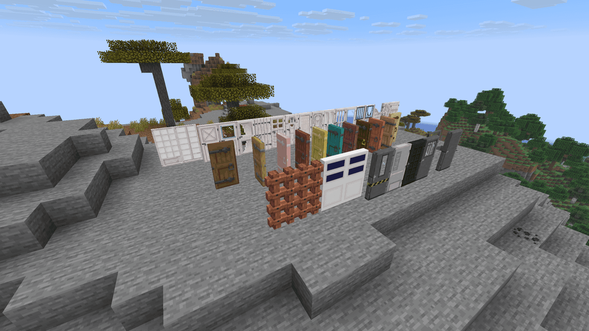 Macaw's Doors adds doors of various types and styles to Minecraft. In the vanilla game each wood type has only a single door…