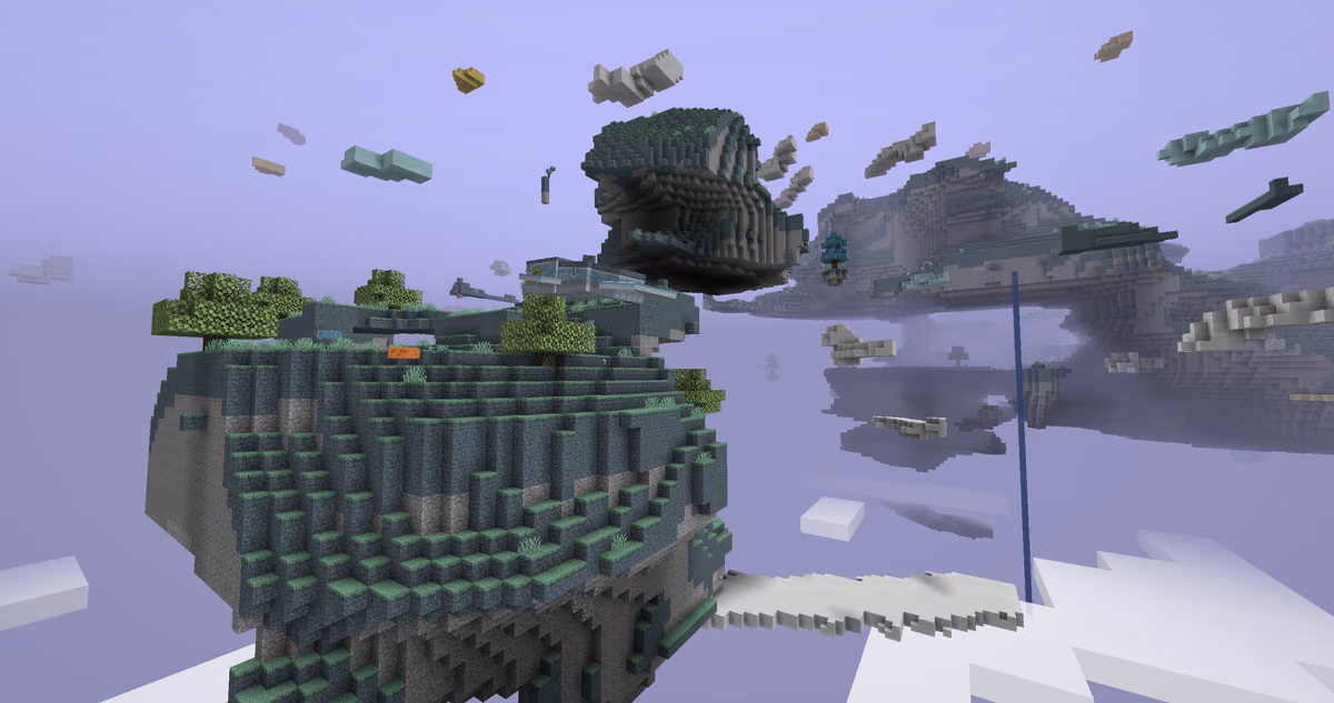 Activated glowstone portal frame with water surface inside