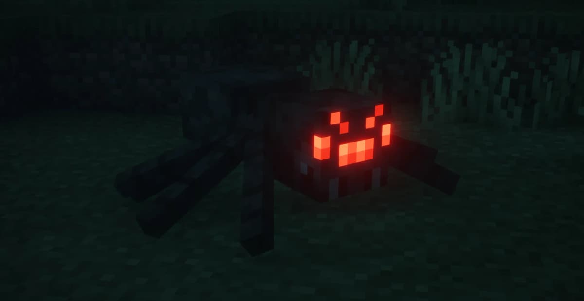 Spider Eye drops as loot from regular spiders and cave spiders. Here's how: