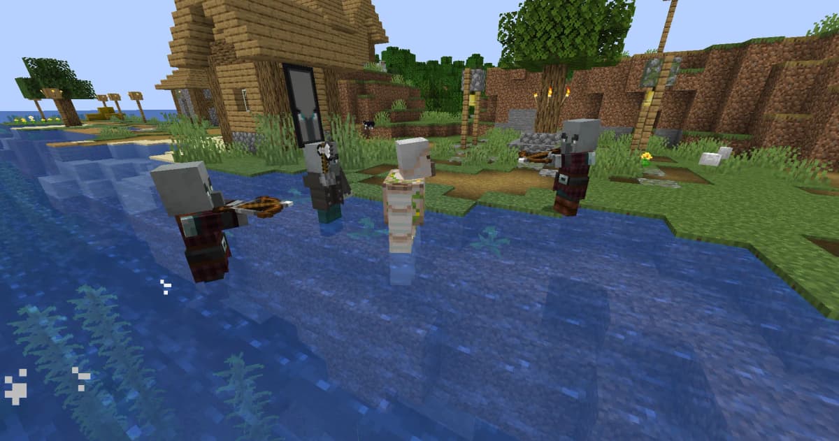 The raid lasts 3–7 waves (depending on difficulty). Winning grants the "Hero of the Village" effect, providing discounts…