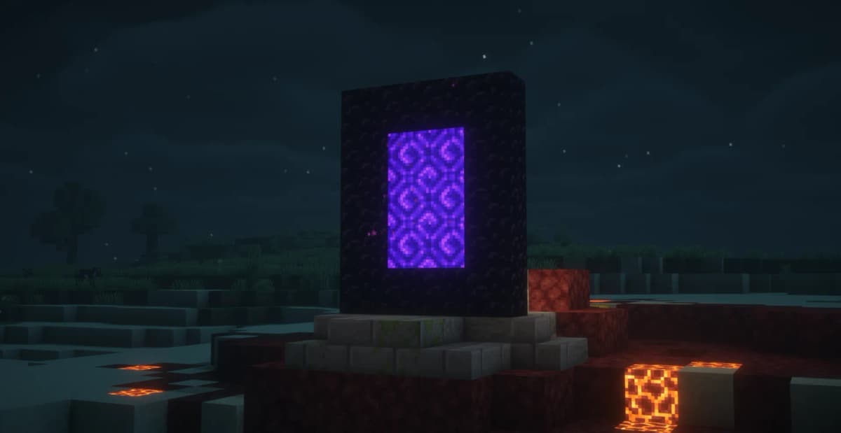 Build a Nether Portal from obsidian and activate it with flint and steel.