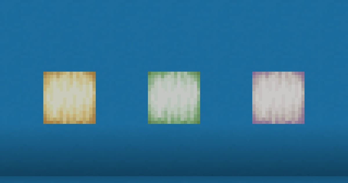 Green — from cold frogs. Iridescent — from normal frogs. Orange — from warm frogs.