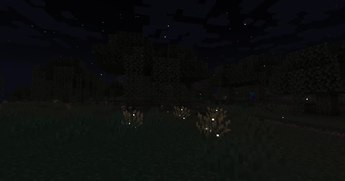At night, glowing particles appear within the bush. Spawns in swamps and near rivers. When broken, the firefly animation…