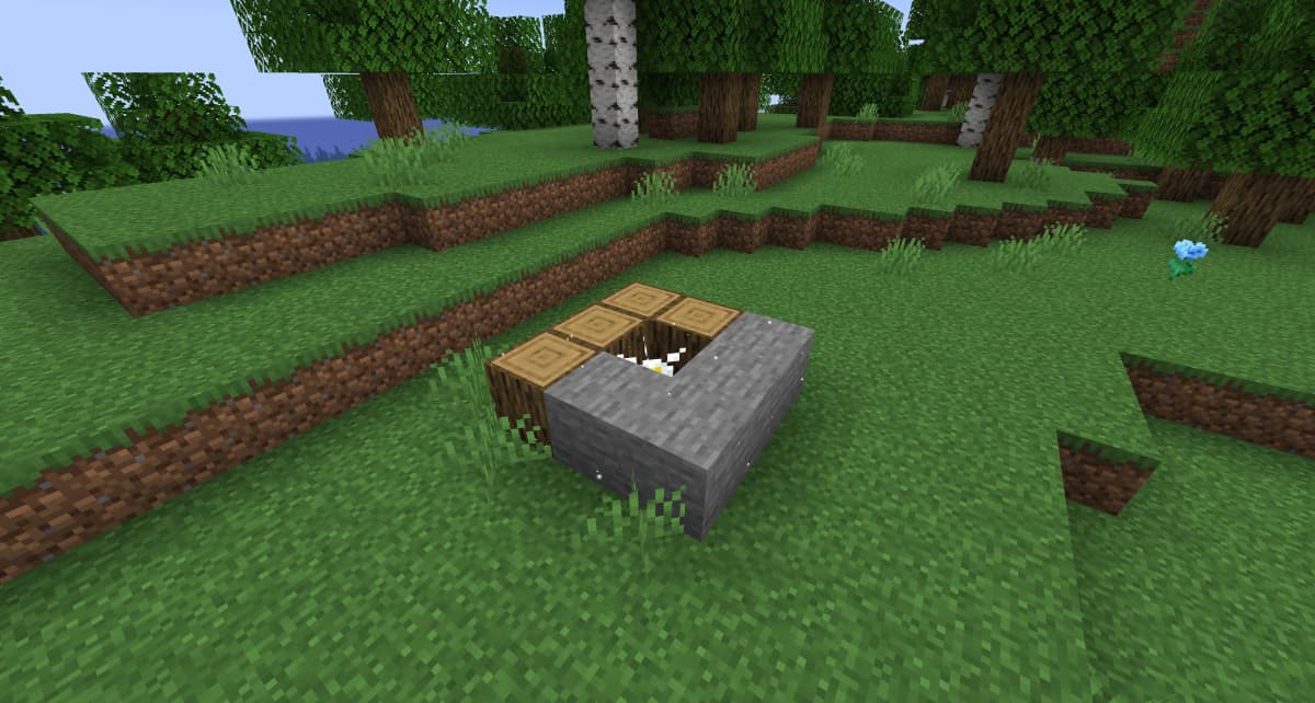Simply place the required blocks near the flower and wait about a minute for the transformation.