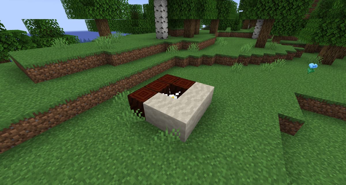Simply place the required blocks near the flower and wait about a minute for the transformation.
