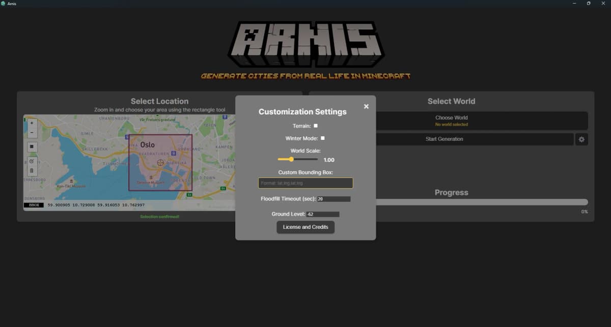Terrain – controls heightmap generation. If disabled, the city will be flat; if enabled, the terrain's elevation will be…