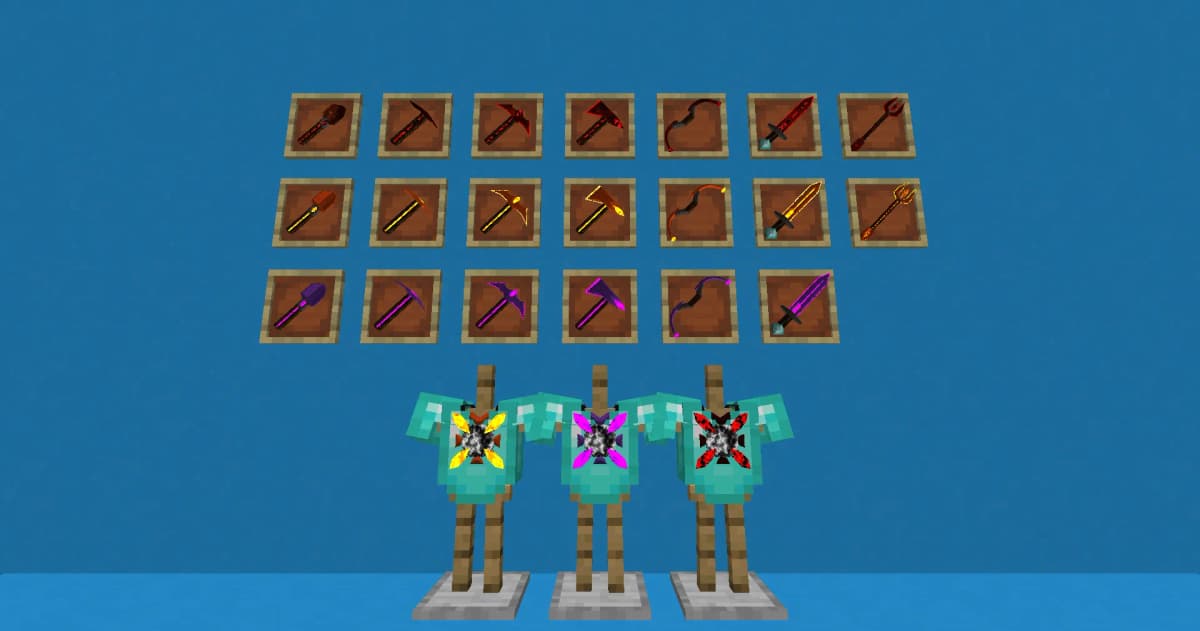 Armor and tool appearance in version 1.20.1