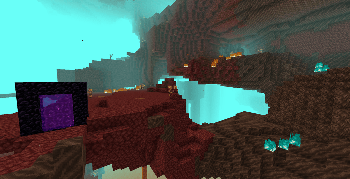 Vytvořením portálu přímo u spawnu se dostanete na vynikající místo v dimenzi Nether. Poblíž východu z portálu se nachází…