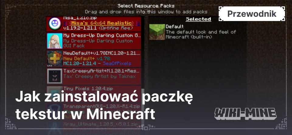 Jak zainstalować paczkę tekstur w Minecraft