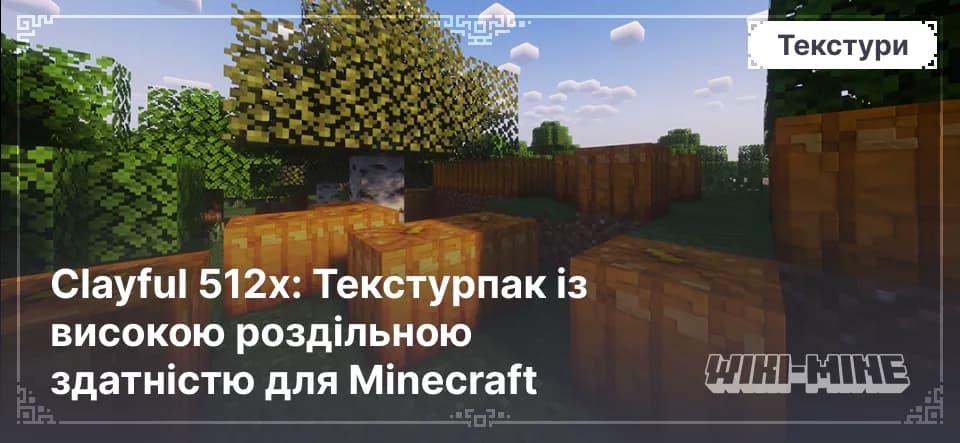 Clayful 512x – якісні текстури для Minecraft