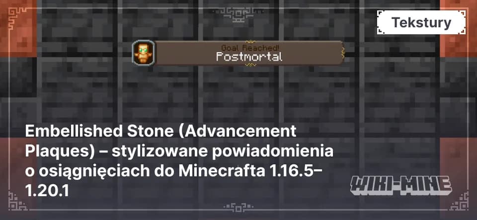 Embellished Stone – Tabliczki Osiągnięć do Minecraft