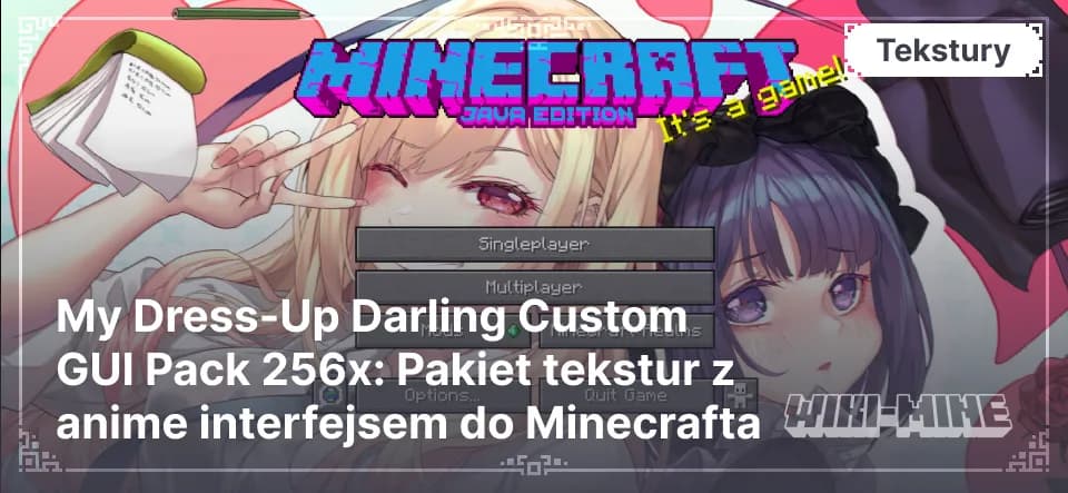 My Dress-Up Darling GUI 256x – anime interfejs do Minecraft