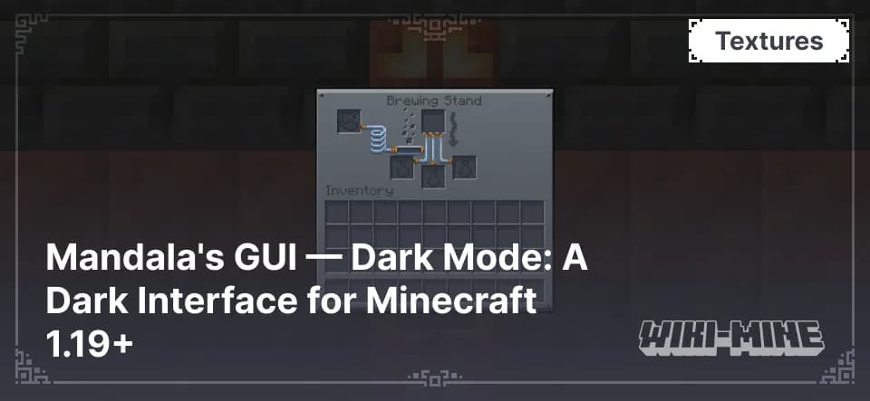 Mandala's GUI — Dark Mode: A Dark Interface for Minecraft