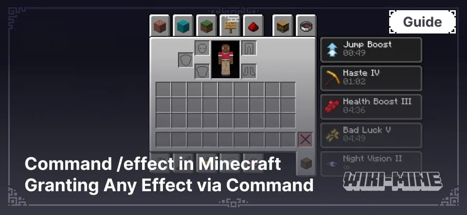 Command /effect in Minecraft | Granting Any Effect via Command