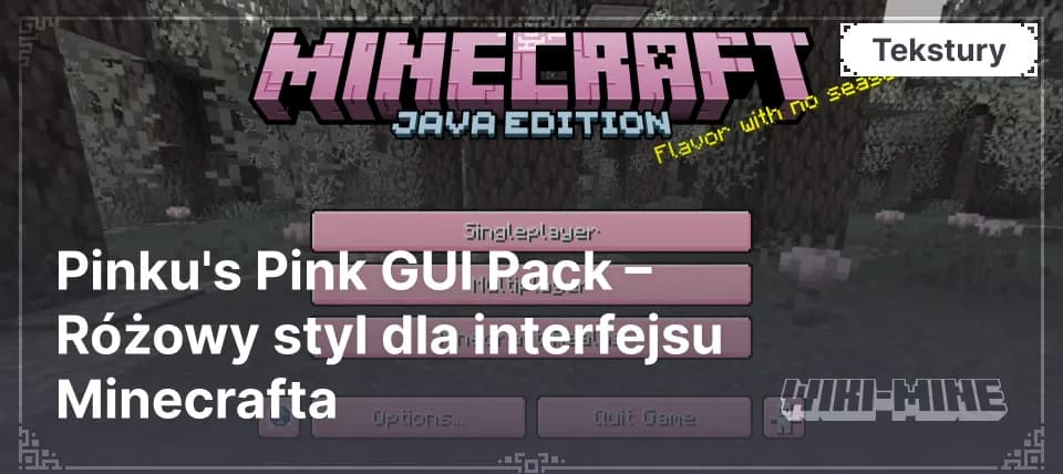 Pinku's Pink GUI Pack – Różowy styl dla interfejsu Minecrafta