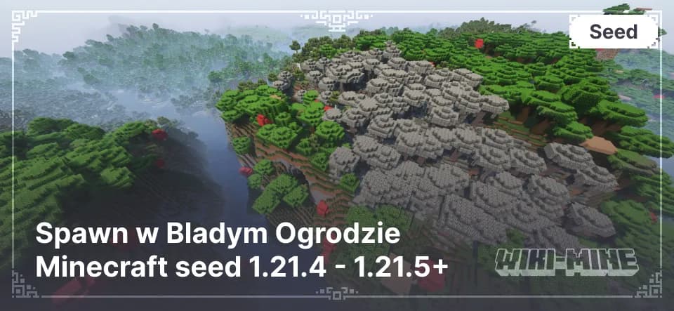 Spawn w Bladym Ogrodzie Minecraft seed 1.21.4 - 1.21.5+