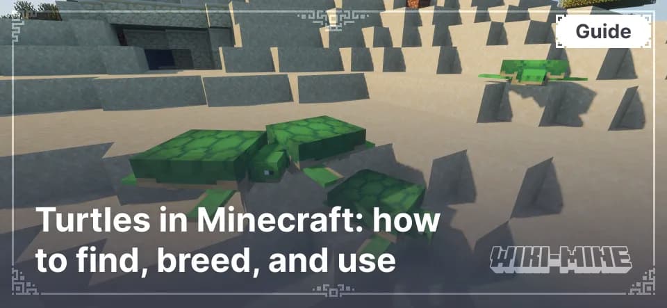 Turtles in Minecraft: how to find, breed, and use