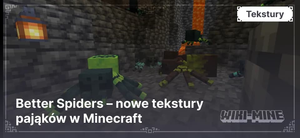 Better Spiders – nowe tekstury pająków w Minecraft
