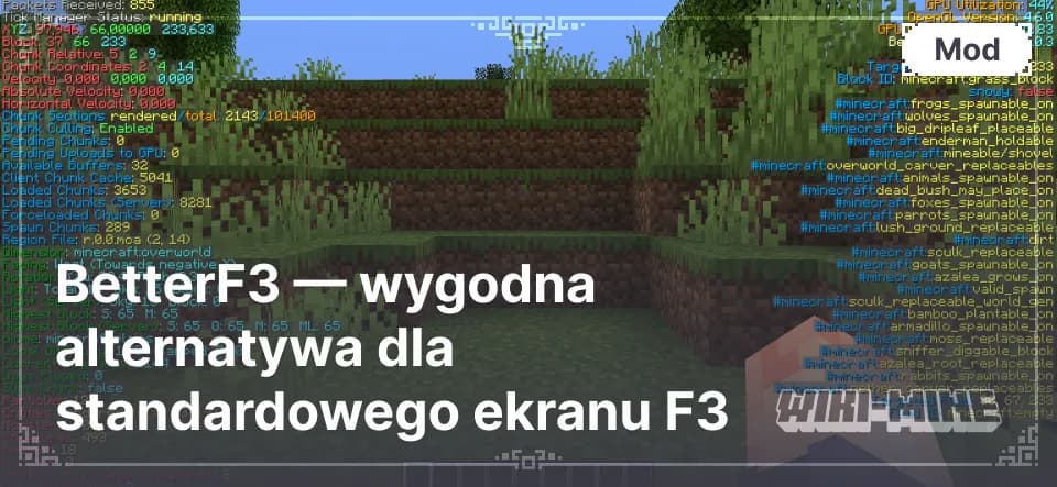 BetterF3 — wygodna alternatywa dla standardowego ekranu F3