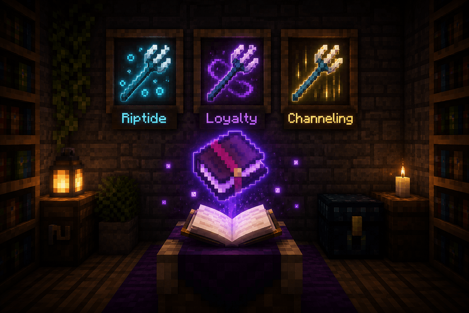 Riptide, Loyalty ve Channeling — Minecraft Trident Efsun Rehberi