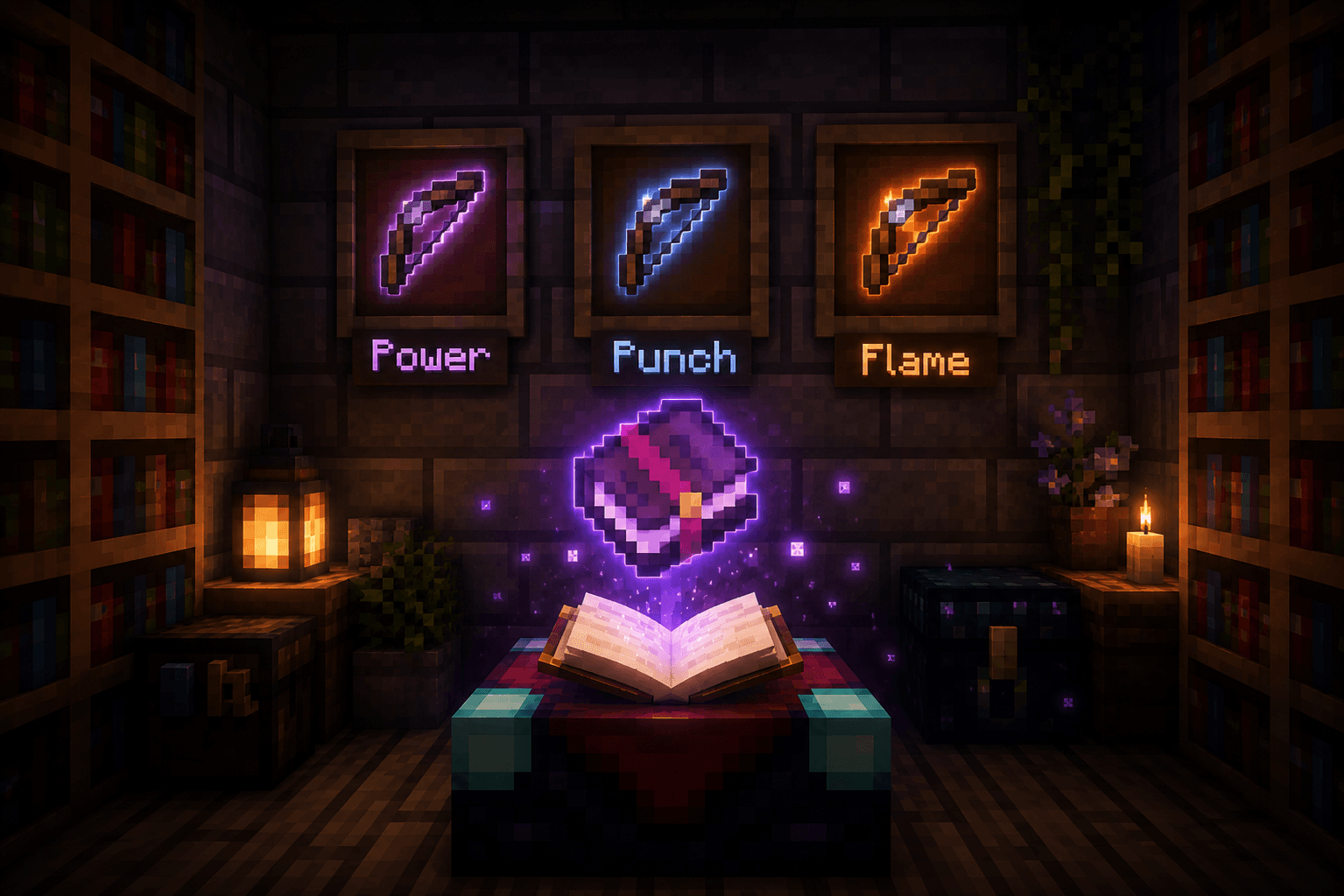 Güç, Yumruk ve Alev — Minecraft yay büyüleri rehberi