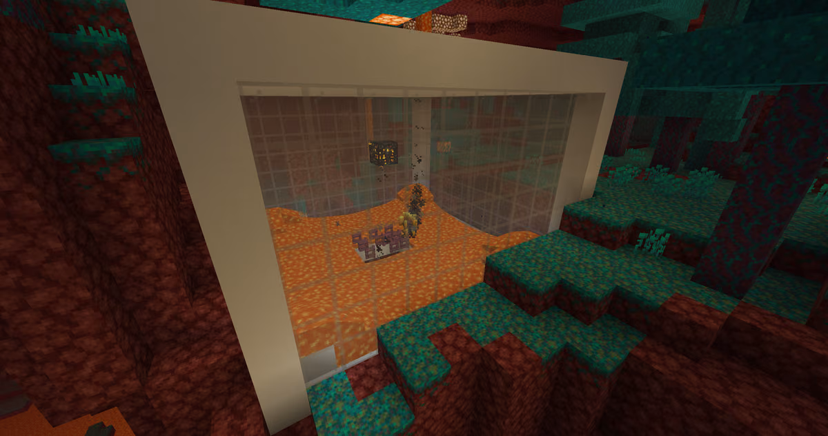 Before building, the spawner must be surrounded with torches to temporarily stop spawning — otherwise you will face a swarm…