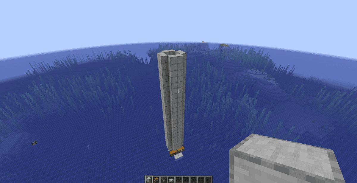 Note: if you only need the loot in automatic mode, raise the shaft walls to 23.5 blocks. In this case, the mobs will die…