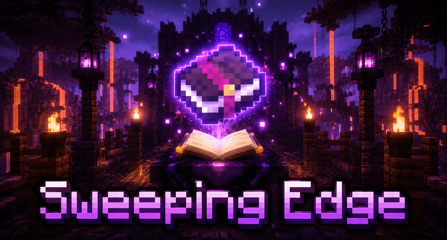 Sweeping Edge — Minecraft'ta süpürme saldırıları için kılıç büyüsü