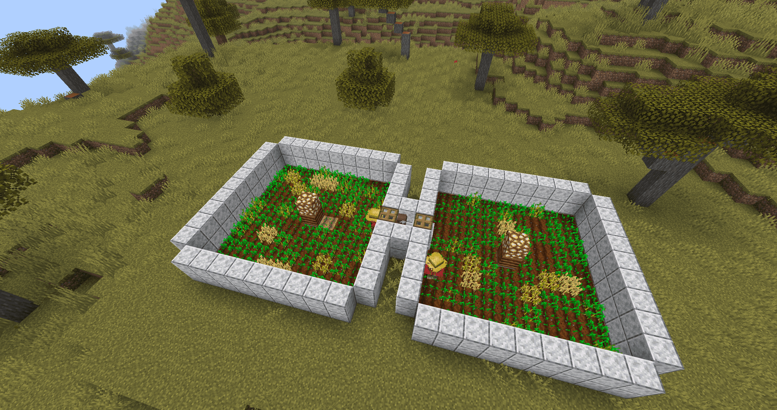 Minecraft'ta köylülerle otomatik buğday tarlası nasıl yapılır