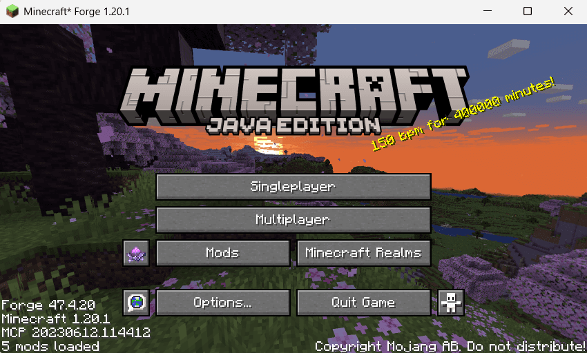 After the game's main menu fully loads, make sure the word "Forge" appears in the bottom left corner of the screen, and a…