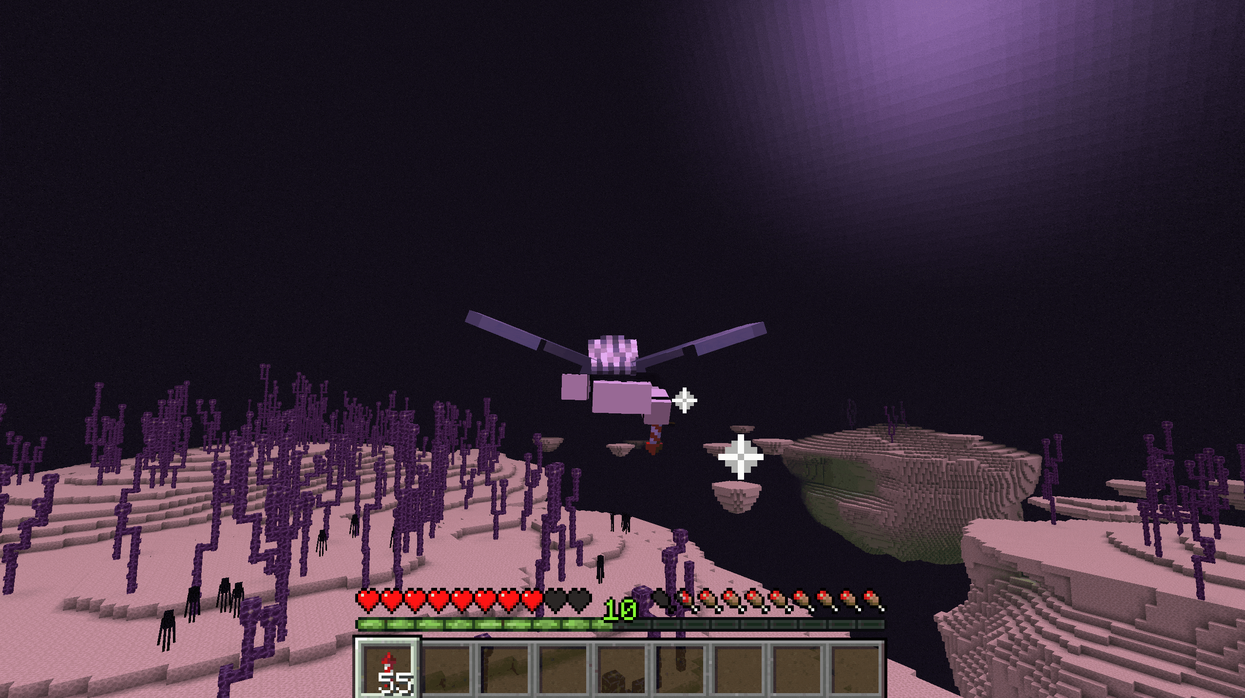 A firework rocket is needed for full flight. Use it in your hand while gliding — it pushes you in the direction the camera…