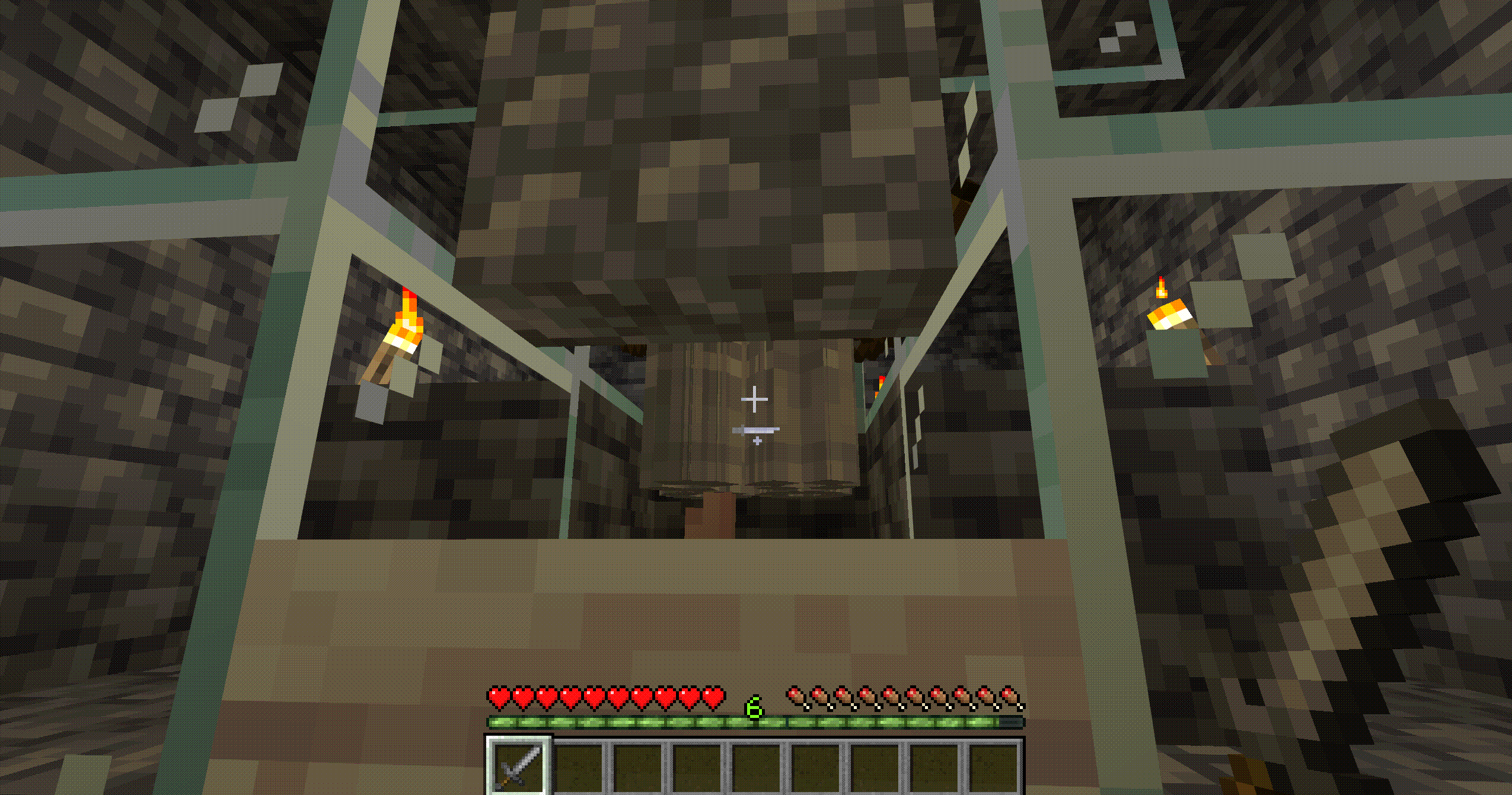 Go down to the kill chamber. From here, ~14 blocks below, the spawner remains active because you are within 16 blocks of it…