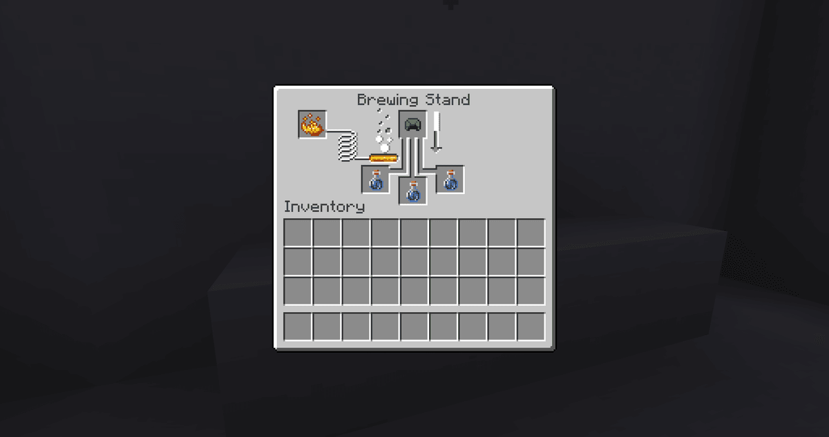 Fuel the brewing stand with blaze powder — the process won't start without fuel.Place a bottle (or three) in the lower…