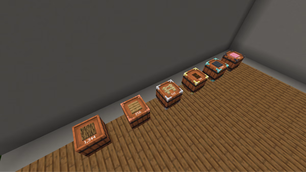 You can interact with a limited barrel without a GUI: right-click to add a stack, left-click to take items. Shift speeds up…