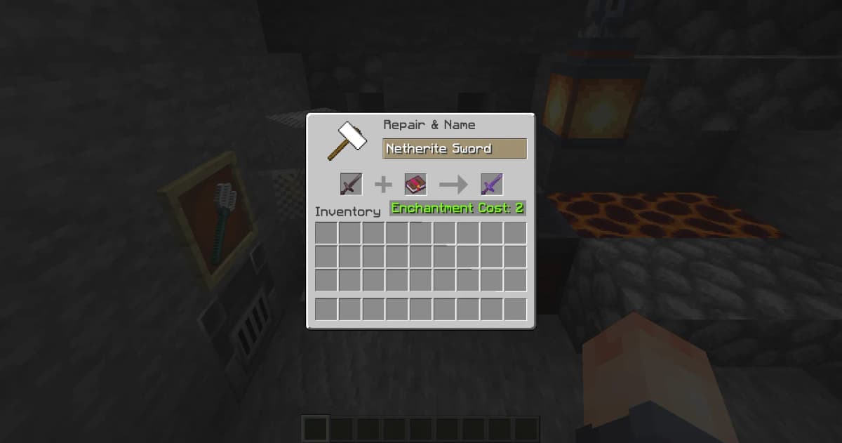 Find a book with the Knockback enchantment. Use an anvil. Place the sword and the enchanted book. Combine them to apply the…