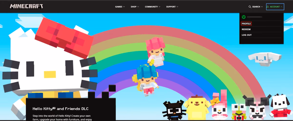Go to the official Minecraft website. Log in using your Microsoft credentials (or Mojang if you have an old account).