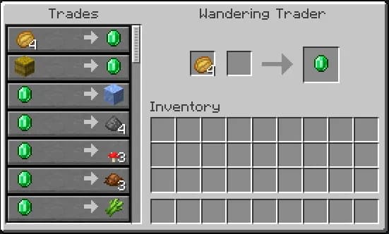 It is now possible to exchange common items, such as water and milk buckets, baked potatoes, and hay bales, for emeralds…