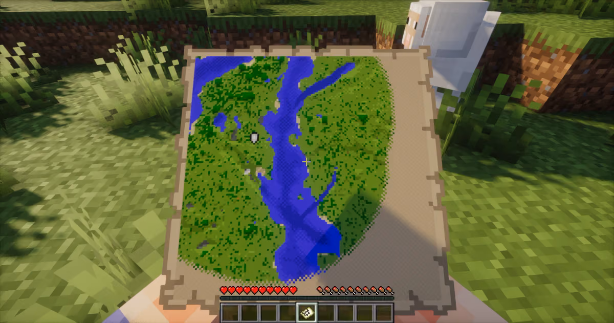After crafting an empty map, hold it in your hand and right-click to activate it. The map will begin to fill with the…
