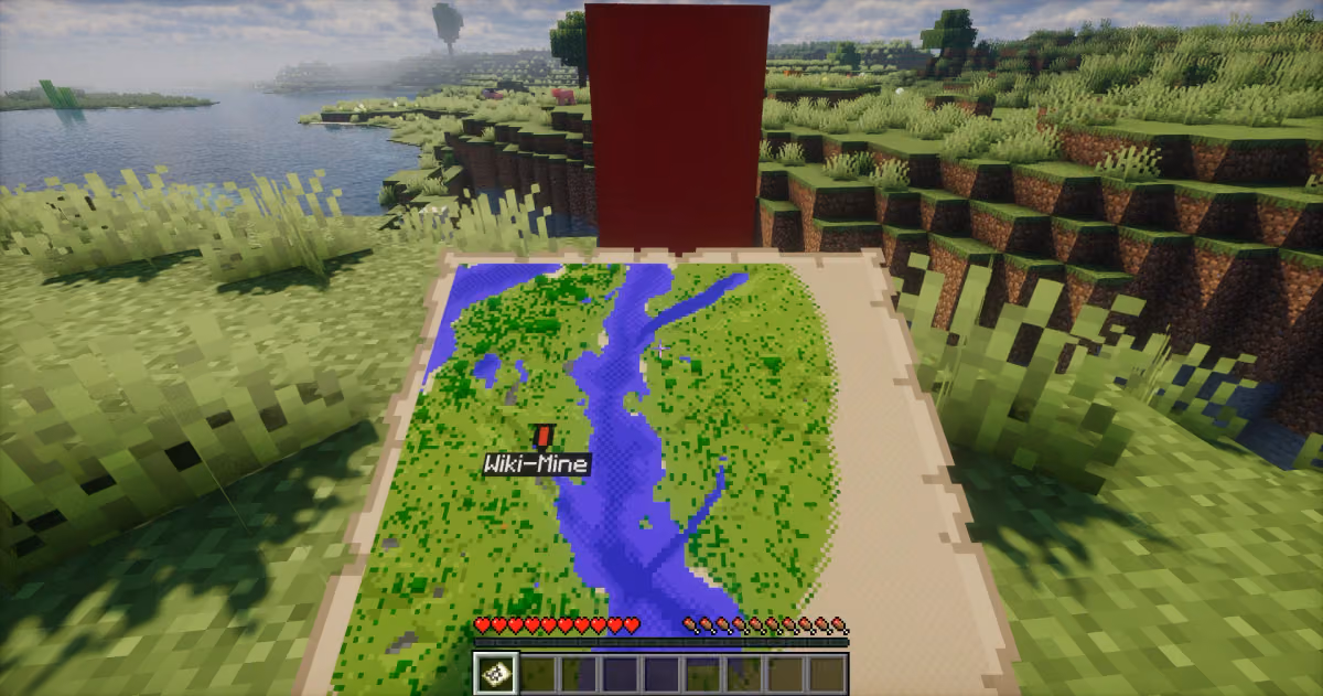 Map Markers: Create a banner, place it in the desired location, then right-click it with a map to add a marker.