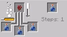 Add Nether Wart to the top slot and wait until it turns the water into an Awkward Potion.