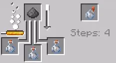 Splash Potion — add Gunpowder to make it throwable and apply the effect to all nearby entities.